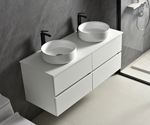 Meuble-lavabo mural moderne avec vasque en pierre, sans miroir inclus, design durable et facile <span class=keywords><strong>à</strong></span> nettoyer, résistant <span class=keywords><strong>à</strong></span> l'eau, <span class=keywords><strong>largeur</strong></span> 47-49 <span class=keywords><strong>cm</strong></span> - Product Image 2