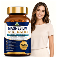 Capsules de complément de glycinate de magnésium complexe, capsules minérales de glycinate de magnésium à absorption élevée pour le soutien quotidien du corps