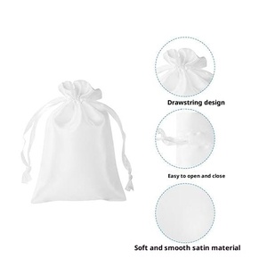 Sac en satin personnalisé, recyclable et réutilisable, pochette cadeau à cordon, de luxe, pour cheveux, bijoux, cosmétiques, maquillage, perruques, téléphone portable, chaussures, anti-poussière - Product Image 4
