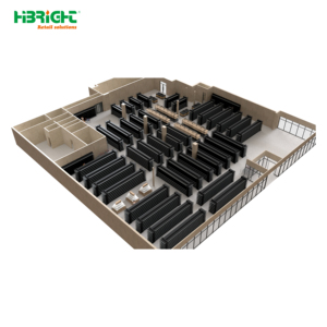 Double Sided Supermarket Shelves <b>Metal</b> Retail Display Rack Gondola Shelving for Grocery Store Aisle Merchandising - Product Image 6