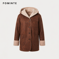 Veste en fausse fourrure de daim de luxe de haute qualité pour hommes et femmes, chaudue, style chasse, avec capuche, pour l'hiver, manteau de terrain doux, vêtement d'extérieur pour l'automne
