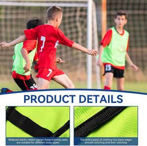 Gilet d'entraînement sportif en polyester personnalisé d'usine avec logo bavoirs promotionnels en gros de l'équipe de marathon de basket-ball de football - Product Image 4