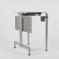 Bureau d'école contemporain en acier Hengfeng VIVI, design écologique et durable, porte-gobelet, usage individuel pour les élèves, pour les espaces commerciaux