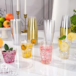 Vasos <span class=keywords><strong>de</strong></span> Plástico Desechables Cónicos con Purpurina Dorada Goodluck <span class=keywords><strong>de</strong></span> 14 oz, 100 Unidades, Elegantes y Sofisticados para Fiestas, Cócteles, Bodas, Cumpleaños, China - Product Image 6
