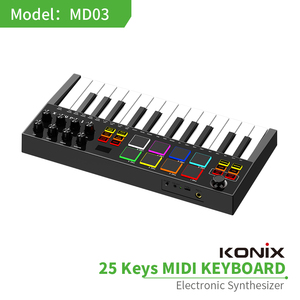 Profesional 25 teclas Digital electrónico <span class=keywords><strong>Midi</strong></span> teclado estudio <span class=keywords><strong>Usb</strong></span> <span class=keywords><strong>Midi</strong></span> controlador Plug and Play para amantes de la música - Product Image 2