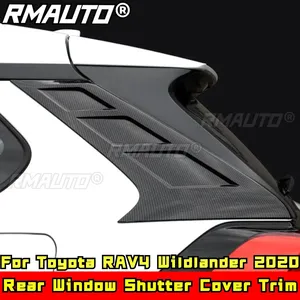 For Toyota RAV4 Wildlander 2020 Body Kit Glossy Black Sport Style Car Side Rear <b>Window</b> Louver Shutter <b>Cover</b> Car Accessories - Product Image 2