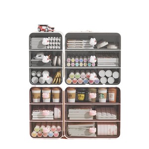 Desktop <b>Storage</b> Box Rectangle PP <b>Plastic</b> Modern Office Organizer <b>Drawer</b> Style For Student Cosmetic Stationery Desk Rack - Product Image 5