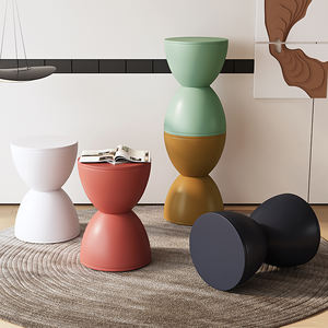 Tabouret en papier minimaliste nordique Prince, petit, pour la maison, entrée des enfants, <span class=keywords><strong>table</strong></span> basse pour changer les chaussures, forme de sablier - Product Image 2