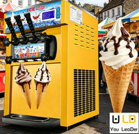 LEDE Nieuwe Automatische Dubbele Compressor Eenvoudig te Gebruiken Soft Serve IJs- en Yoghurtmachine voor Commercieel Gebruik in Dessertwinkels