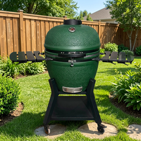 Barbecue au charbon de bois Kamado en céramique de 27 pouces de la marque AUPLEX pour l'extérieur, OEM ODM, logo personnalisé, pour 10 personnes