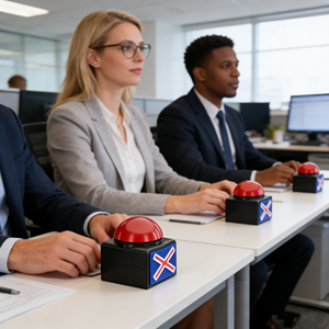 X Game Buzzer para Actividades <span class=keywords><strong>de</strong></span> Formación <span class=keywords><strong>de</strong></span> Equipos, Juegos Rompehielos y Preguntas Divertidas para Mejorar la Cohesión del Equipo en Entrenamientos y Reuniones - Product Image 1