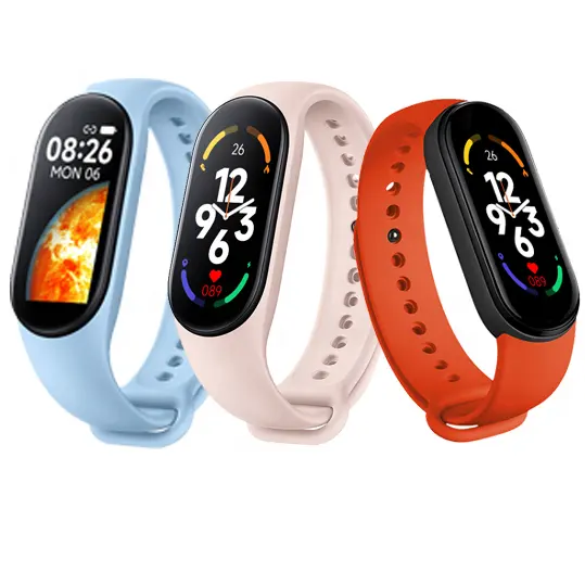 MI 7 Smartwatch Smart Band M7 Blood Oxygen Fitness Tracker M7 M6 Watch Bracelet saat Reloj inteligente for xiaomi miband 7