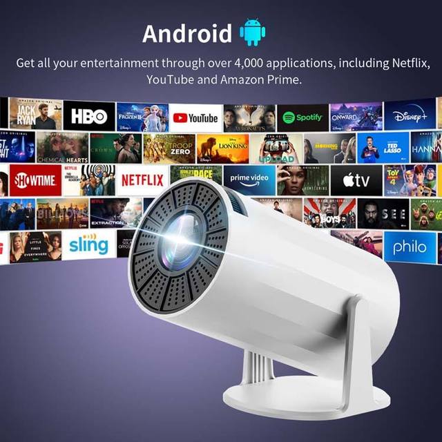 Newest Smart Android 11 Home Theater Projecteur Portable Auto HD Proyector HY300 Mini 4k Video Projector Good Quality Projectors