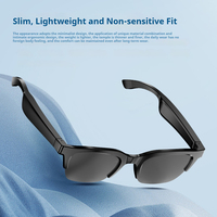 Lunettes de soleil polarisées rondes sans fil unisexes de créateur – Confortables pour l'extérieur, monture demi-cerclée, Dot E60 Noir SMART Adulte avec boîte