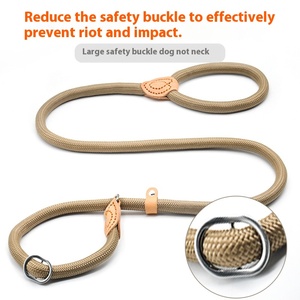 Zware Gevlochten Slip Loden Hondenriem Verstelbare Lus Kraag Training Snap Haak Linten Nylon Ontsnapping Hondenriem - Product Image 3