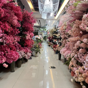 LUYI - <span class=keywords><strong>Flores</strong></span> Artificiales de la Serie Rosa al por Mayor, Decoración para Bodas, Arreglos Florales, Serie Azul Marino Real y Fucsia Empolvado - Product Image 2