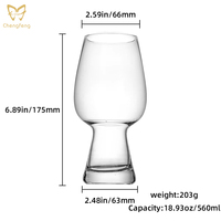 Bière artisanale en verre nucléé 560ml verres IPA sans plomb verres à bière modernes Pub Bar passe au lave-vaisselle