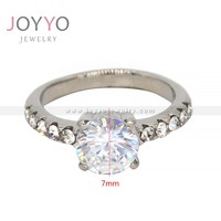 Hochwertige Edelstahl Engagement 18 Karat Gold Online natürliche Mossinat Diamantring einkaufen