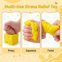 Jouet sensoriel anti-stress en forme de fromage à presser, doux et moelleux, à remontée lente, pour le soulagement du stress