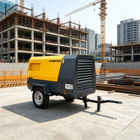 Compresseur d'air mobile diesel tout-terrain à vis pour projets de forage de puits d'eau, forte adaptabilité