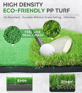 Tapis de golf épaississant extérieur/intérieur Tapis d'entraînement en gazon artificiel avec putting green et swing Chipping Backyard Range