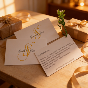 Tarjetas de Agradecimiento Personalizadas para Redes Sociales con Detalles <span class=keywords><strong>en</strong></span> Oro Blanco y <span class=keywords><strong>Cupón</strong></span> de Descuento del 20% - Product Image 3