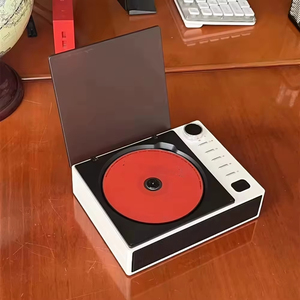 Lecteur CD vintage à moule privé, directement d'usine, avec couvercle transparent à clapet, haut-parleur stéréo intégré, bouton métallique, Bluetooth sans fil - Product Image 4