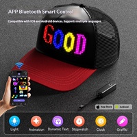 Cappelli LED Programmabili di Alta Qualità con Messaggio Scorrevole, Impermeabili, Personalizzabili con LOGO e Colore, per Ciclismo e Spiaggia