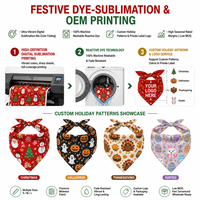 Ensemble de bandanas réversibles pour chien Noël et Halloween, foulard triangulaire ajustable pour animaux de compagnie, bavoir anti-bave pour chats et chiens de petite et grande taille
