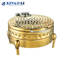 Peralatan Katering Komersial XINGPAI, Set Chafing Dish Prasmanan, Set Pemanas Makanan Mewah dengan Desain Palu