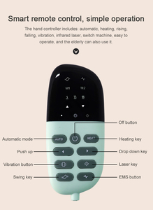 Soporte de columna vertebral Camilla de espalda baja Almohada de Camilla de masaje de espalda lumbar y cuello inteligente para calefacción y vibración por infrarrojos - Product Image 5