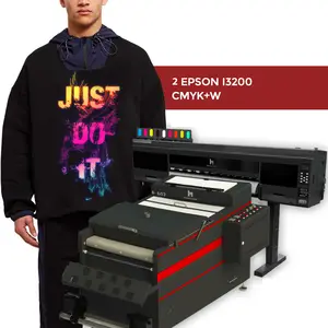 Conjunto completo de máquina de impressão de impressora dtf EPSON i3200 220v 110v 60cm 24in 2 cabeças