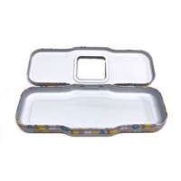Boîte en métal rectangulaire personnalisée avec logo imprimé, pour cadeaux, cosmétiques, papeterie, emballage.