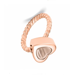 Cincin Kenangan Kremasi Berbentuk Hati Berlapis Emas Mawar dari Baja Tahan Karat, Tempat Abu Kenangan, Liontin Urn - Product Image 2