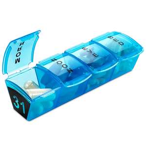 กล่องยาแนวธุรกิจแบบคลาสสิกกล่องใส่ยาเม็ดพลาสติกขนาดใหญ่รายเดือนวัสดุพีพีเอบีเอสกล่องจัดเก็บยารายสัปดาห์ - Product Image 6