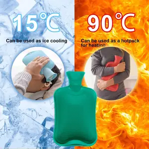 온수 및 냉수 병 가방 커버 재사용 가능한 고무 온수 가방 네이비