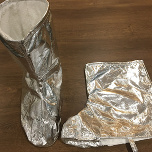 800-1300 Advanced Firefighting Suit Aluminum <strong>Insulated</strong> Firefighter Uniform Silver Waterproof 4000PA EN1486 Certified - Product Image 4