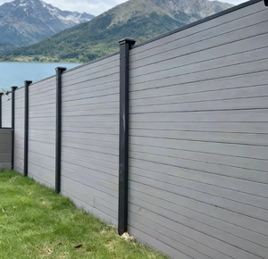 Plastic WPC Composite Aluminum <b>Frame</b> Horse Privacy Fence Eco-Friendly Outdoor UV Resistance Ranch Paddock 4.5ft for Certified 3D - Product Image 2