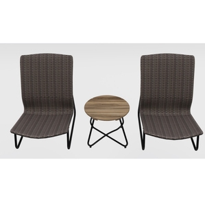 [BeNK] Juego de Bistró de Ratán Resistente a la Intemperie de 3 Piezas para Playa, Terraza, Jardín, Patio Trasero, Embalaje con Etiqueta OEM - Product Image 1