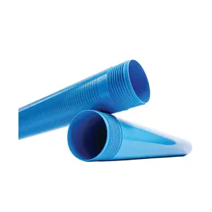 Factory Sale deep water well pvc casing DN100 250 mm grey white blue pvc well casing pipe