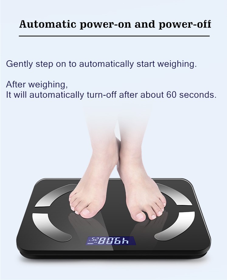 Household Weight Scale 180 kg 396 lb Digital Smart Body Fat Scales With 6 mm Tempered Glass
