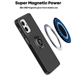 2024 nuevas fundas mate duras de TPU para PC a prueba de golpes con soporte de anillo giratorio 360 funda de teléfono para Motorola Moto G55 <span class=keywords><strong>5G</strong></span> - Product Image 3