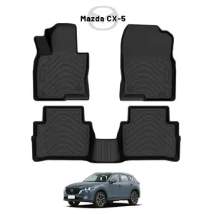 Tapis de pied automatique TPE personnalisé étanche gauche/droite tapis de sol 3D pour Mazda CX-5 kits d'accessoires de voiture électrique