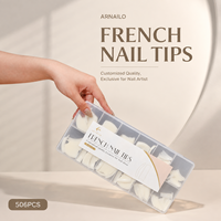 506 faux ongles français demi-couvrants en acrylique pour extension d'ongles, usage professionnel en salon ARNAILO