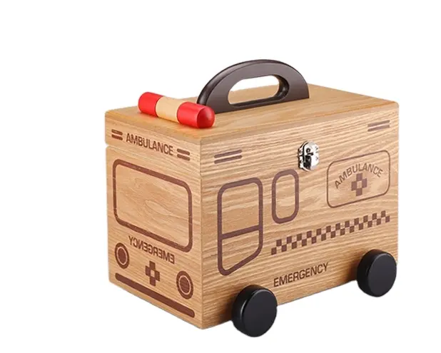 Бытовая деревянная медицинская коробка для вызовов, коробка для больших медицинских целей, коробка для первой помощи для семьи