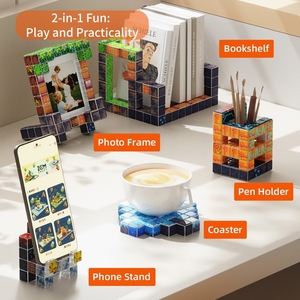 Blocs <span class=keywords><strong>de</strong></span> <span class=keywords><strong>construction</strong></span> PUNGROW, blocs transparents sans aimants, ensemble <span class=keywords><strong>de</strong></span> blocs en plastique, <span class=keywords><strong>jeu</strong></span> <span class=keywords><strong>de</strong></span> <span class=keywords><strong>construction</strong></span> <span class=keywords><strong>de</strong></span> cubes, jouet éducatif pour enfants - Product Image 4