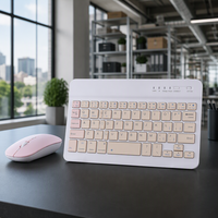 Keyboard Bluetooth Warna-warni Ultra Tipis Nirkabel Portabel untuk Tablet, Ponsel, Laptop, Bisnis, dan Perjalanan