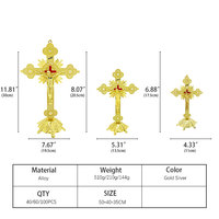 Statues de Jésus en métal, croix catholique, crucifix, artisanat, ornements de croix, best-sellers en stock 2023