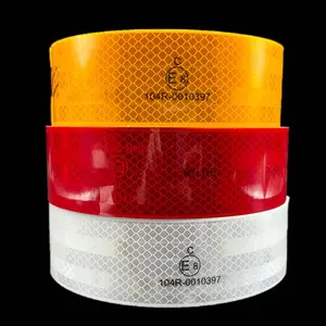 2 "X150ft Rood Wit Geel Retro Reflecterende Tape E8 104r Zelfklevende Auto Reflector Sticker