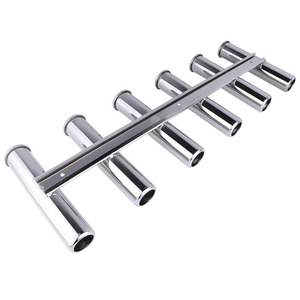 Soporte para Cañas de Pescar de Acero Inoxidable, con 6 Tubos, para Barcos - Product Image 1
